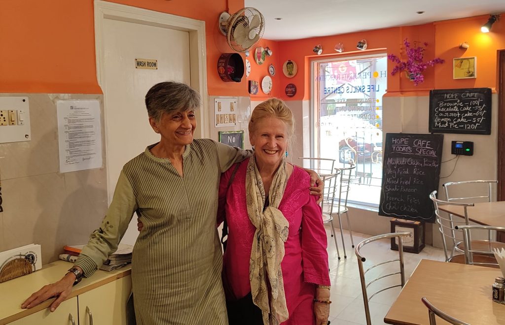 HOPE Life Skills Training Institute Manager Renu Singh with Jane Richter