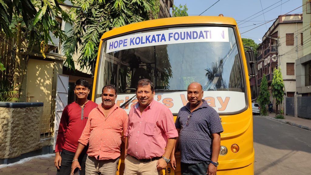 HOPE staff stand by the Brian's Way Resource Centre bus