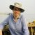 Sue Perkins by the river in Kolkata, while filming for the BBC